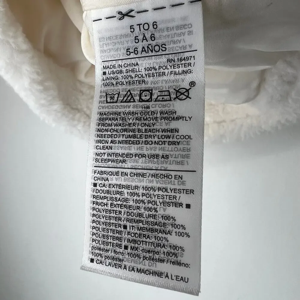 Janie & Jack Ivory Sherpa Vest Size 5-6